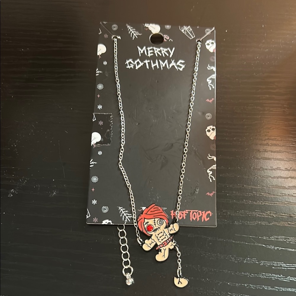 Silver Necklace with Horror Character Pendant
